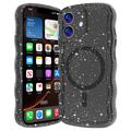 Etui MagSafe iPhone 17 Wave-Edge Laser Glitter