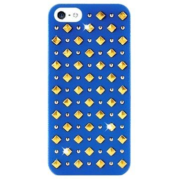 Pokrowiec z Ćwiekami Puro Rock iPhone 5 / 5S - Niebieski
