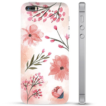 Etui TPU - iPhone 5/5S/SE - Różowe Kwiaty
