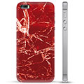 Etui Hybrydowe - iPhone 5/5S/SE - Czerwony Marmur