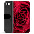 Etui Portfel Premium - iPhone 5/5S/SE - Róża