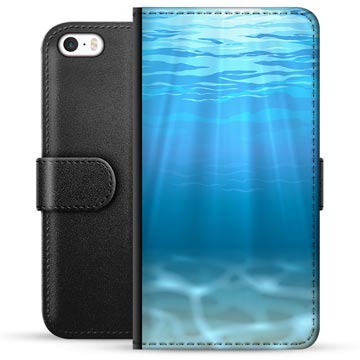 Etui Portfel Premium - iPhone 5/5S/SE - Morze