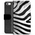 Etui Portfel Premium - iPhone 5/5S/SE - Zebra