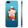 Etui TPU - iPhone 5/5S/SE - Świąteczna Świnka