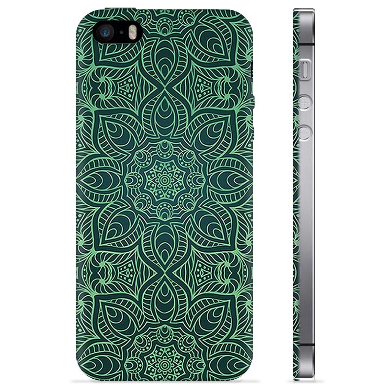 Etui TPU - iPhone 5/5S/SE - Zielona Mandala