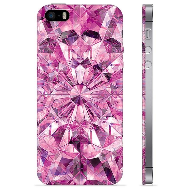 Etui TPU - iPhone 5/5S/SE - Różowy Kryształ