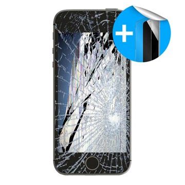 Naprawa LCD z Ochrona ekranu iPhone 5S - Kolor Czarny