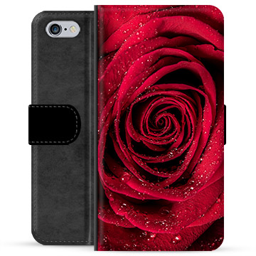 Etui Portfel Premium - iPhone 6 / 6S - Róża