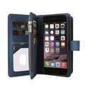 iPhone 6/7/8/SE (2020)/SE (2022) Flip Cover z paskiem, portfelem i kieszonkami na karty - niebieski