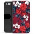 Etui Portfel Premium - iPhone 6 / 6S - Vintage Kwiaty