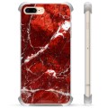 Etui Hybrydowe - iPhone 7 Plus / iPhone 8 Plus - Czerwony Marmur