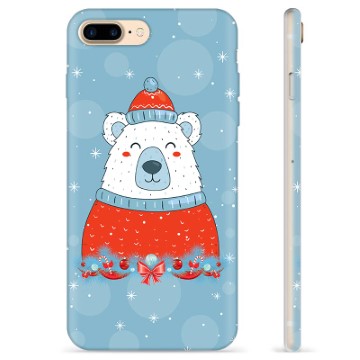 Etui TPU - iPhone 7 Plus / iPhone 8 Plus - Świąteczny Niedźwiadek