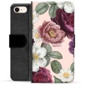 Etui Portfel Premium - iPhone 7/8/SE (2020) - Romantyczne Kwiaty