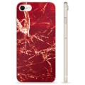 Etui TPU -iPhone 7/8/SE (2020) - Czerwony Marmur