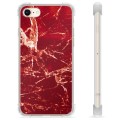 Etui Hybrydowe - iPhone 7/8/SE (2020) - Czerwony Marmur