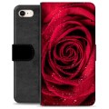 Etui Portfel Premium - iPhone 7 / iPhone 8 - Róża