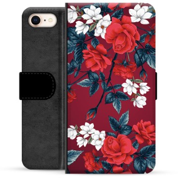 Etui Portfel Premium - iPhone 7/8/SE (2020)/SE (2022) - Vintage Kwiaty