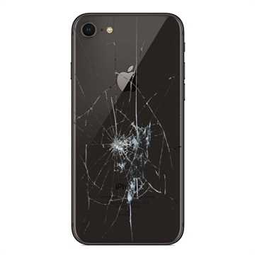 Naprawa tylnej obudowy telefonu iPhone 8 - Tylko szkło - Czerń