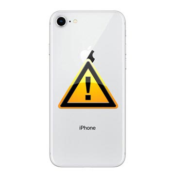 Naprawa Klapki Baterii iPhone 8 - z ramką - Srebrny