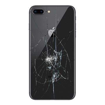 Naprawa tylnej obudowy telefonu iPhone 8 Plus - Tylko szkło - Czerń