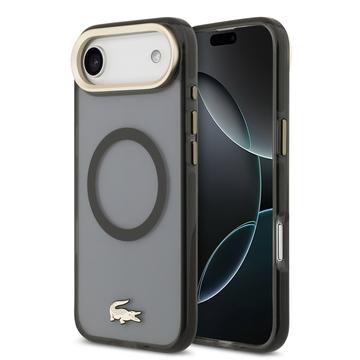 Etui hybrydow iPhone Air Lacoste Frosted Finish Gold Logo - kompatybilny z MagSafe - czarny