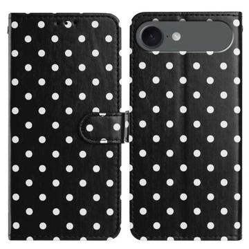 Etui Portfelowe w Kropki do iPhone Air - Czarne