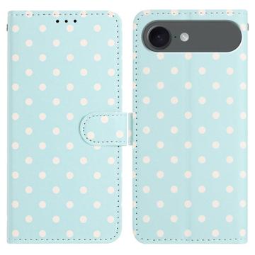 Etui Portfelowe w Kropki do iPhone Air - Niebieski