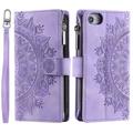 Etui z Portfelem z Serii Mandala do iPhone 16e - Fiolet