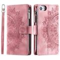 Etui z Portfelem z Serii Mandala do iPhone 16e - Różowe Złoto