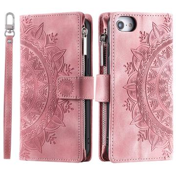 Etui z Portfelem z Serii Mandala do iPhone 16e - Różowe Złoto