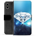 Etui Portfel Premium - iPhone X / iPhone XS - Diament
