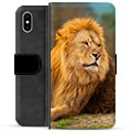Etui Portfel Premium - iPhone X / iPhone XS - Lew