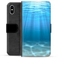 Etui Portfel Premium - iPhone X / iPhone XS - Morze