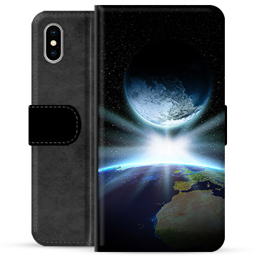 Etui Portfel Premium - iPhone X / iPhone XS - Kosmos