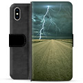 Etui Portfel Premium - iPhone X / iPhone XS - Burza