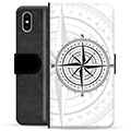 Etui Portfel Premium - iPhone X / iPhone XS - Kompas