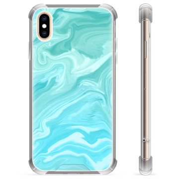 Etui Hybrydowe - iPhone X / iPhone XS - Błękitny Marmur