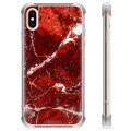 Etui Hybrydowe - iPhone XS Max - Czerwony Marmur