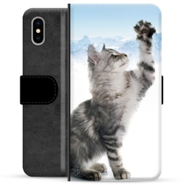 Etui Portfel Premium - iPhone X / iPhone XS - Kot