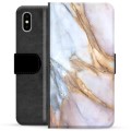 Etui Portfel Premium - iPhone X / iPhone XS - Elegancki Marmur