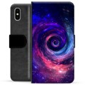 Etui Portfel Premium - iPhone X / iPhone XS - Galaktyka