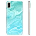 Etui TPU - iPhone X / iPhone XS - Błękitny Marmur