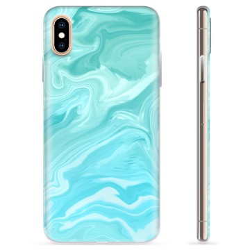 Etui TPU - iPhone X / iPhone XS - Błękitny Marmur