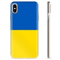 Etui TPU Flaga Ukrainy - iPhone X / iPhone XS - Żółć i błękit