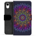 Etui Portfel Premium - iPhone XR - Kolorowa Mandala