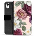 Etui Portfel Premium - iPhone XR - Romantyczne Kwiaty