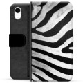 Etui Portfel Premium - iPhone XR - Zebra