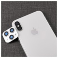 iPhone XS Max Naklejka Udająca Obiektywy - Srebrna