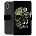 Etui Portfel Premium - iPhone X / iPhone XS - No Pain, No Gain