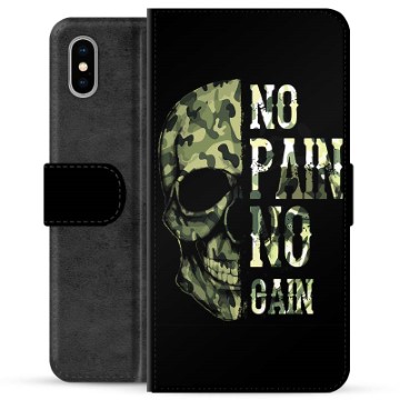 Etui Portfel Premium - iPhone X / iPhone XS - No Pain, No Gain